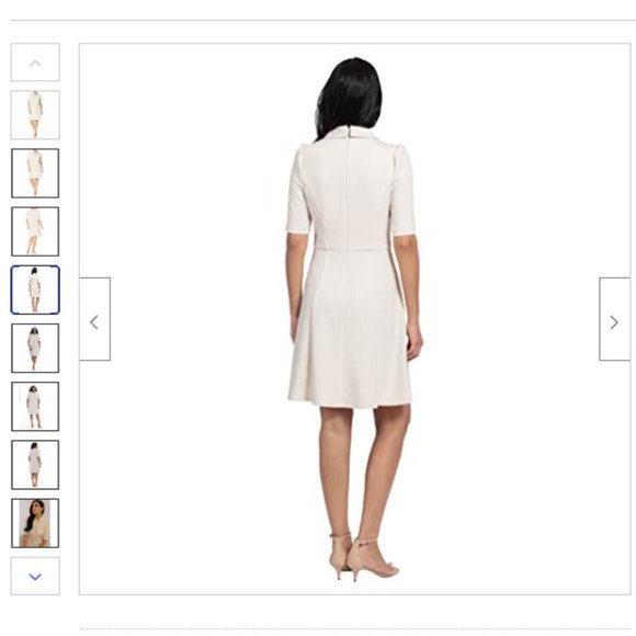 London Times Camilla Pearl Dress, Ecru, size 6 - Picture 2 of 3